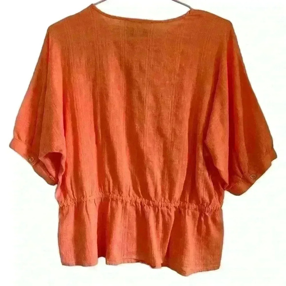 MICHAEL MICHAEL KORS Short-Sleeve Peplum Summer Top - Picture 9 of 9